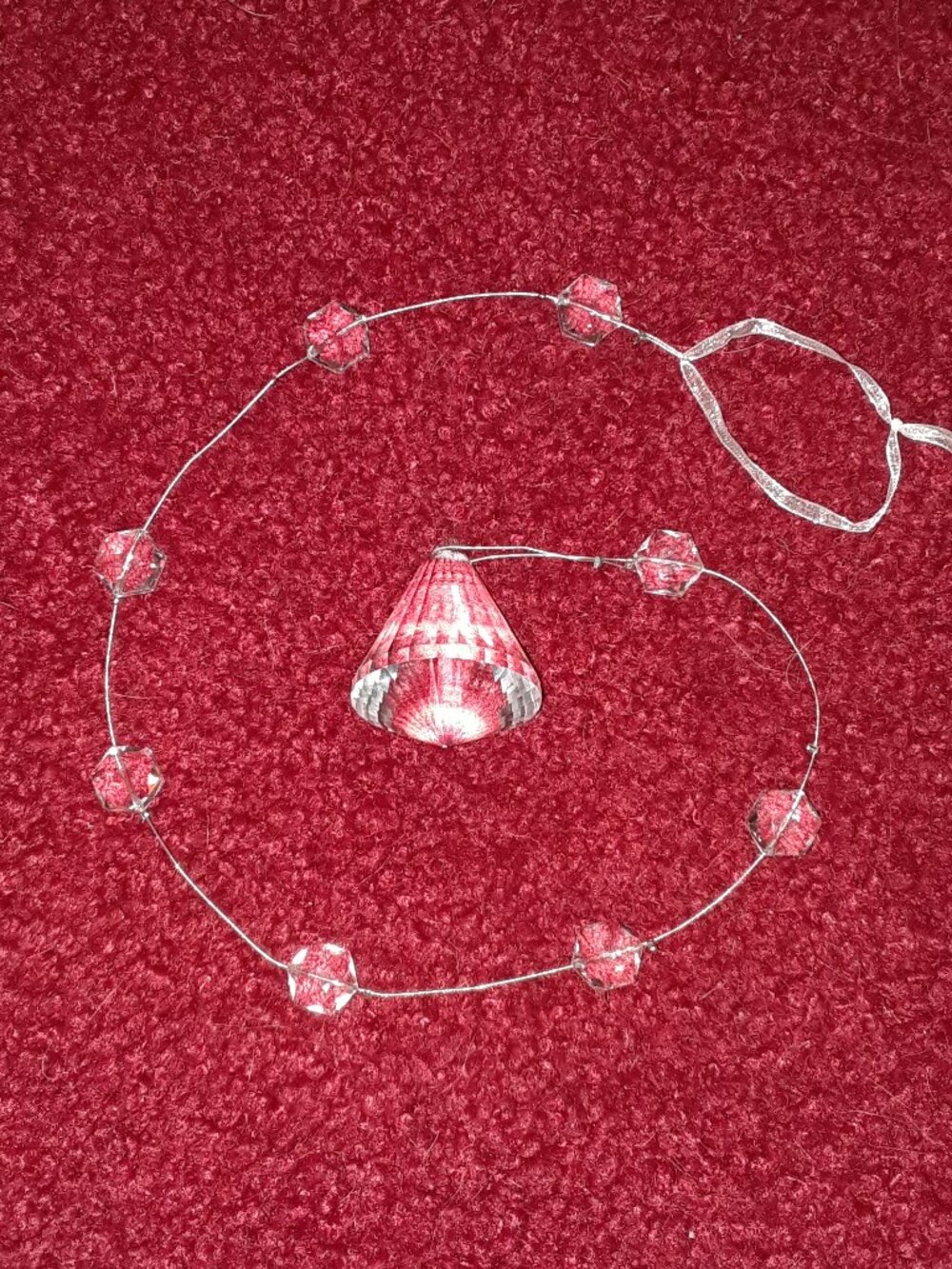 Clear Crystal Prism Suncatcher Hanging Pendant - Cone & Hexagon Shapes